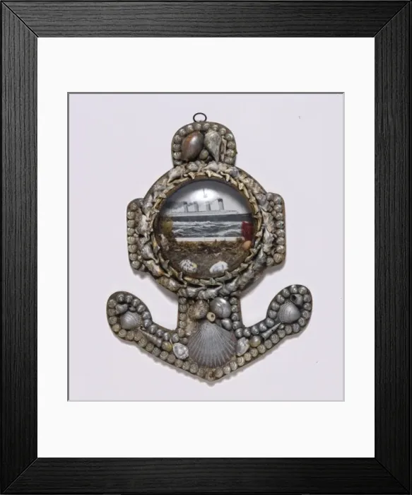 Framed Print : Titanic anchor made of shells Framed Print : Titanic anchor made of shells