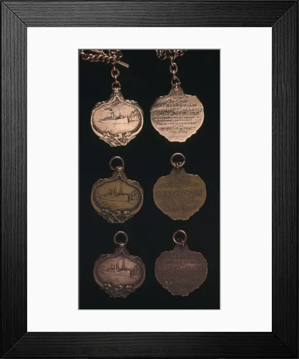Framed Print : RMS Carpathia medals Framed Print : RMS Carpathia medals