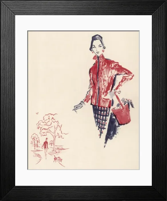 Framed Print : Hand knitted jacket, 1954 Framed Print : Hand knitted jacket, 1954