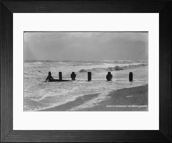 Framed Print : Waves at Mundesley Beach Framed Print : Waves at Mundesley Beach