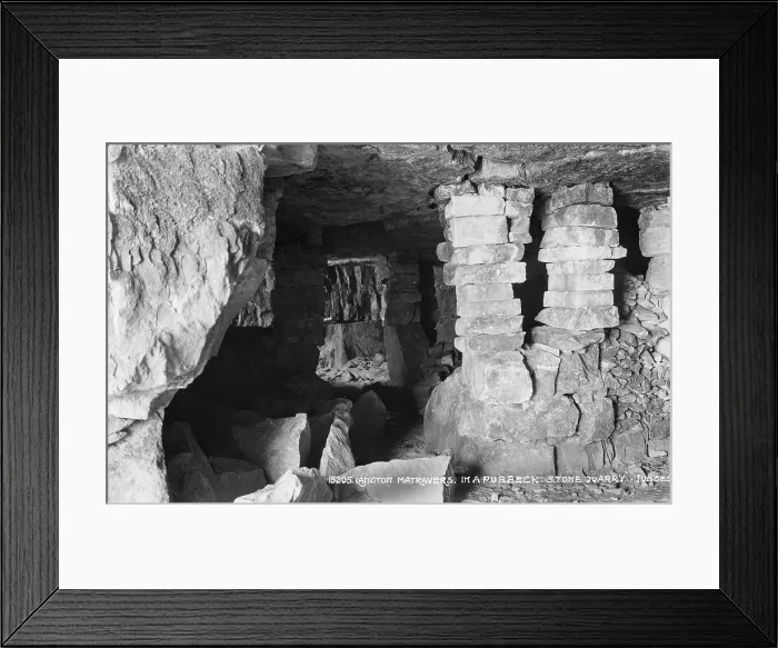 Framed Print : Inside a Purbeck Stone Quarry Framed Print : Inside a Purbeck Stone Quarry