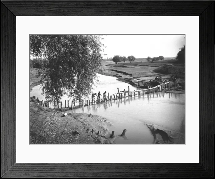 Framed Print : Unidentified river and bridge Framed Print : Unidentified river and bridge