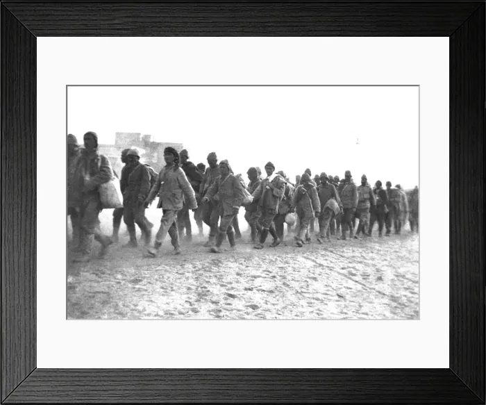 Framed Print : Group of marching men Framed Print : Group of marching men