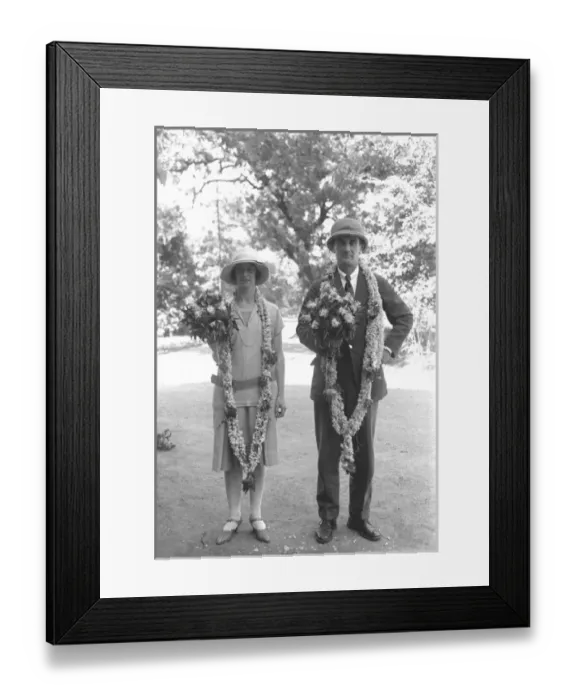 Framed Print : Colonel Ralph Ponsonby Watts & his wife Framed Print : Colonel Ralph Ponsonby Watts & his wife