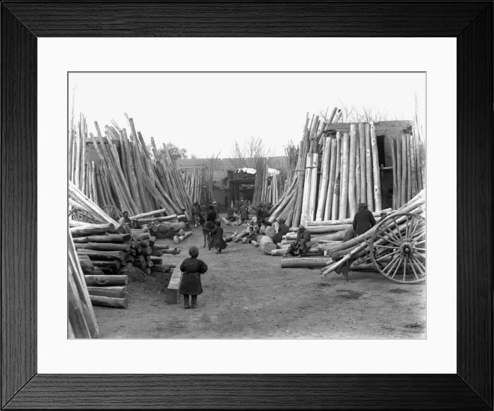 Framed Print : Scene in a timber yard, Kashgar, western China Framed Print : Scene in a timber yard, Kashgar, western China