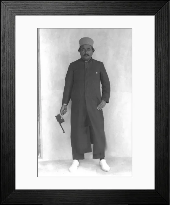 Framed Print : Iranian Gentleman holding a Mauser Framed Print : Iranian Gentleman holding a Mauser
