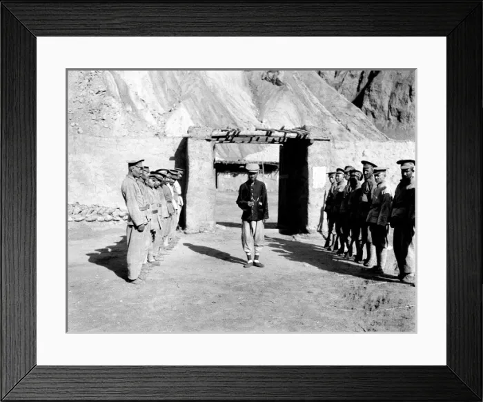 Framed Print : Uniformed men in Kashgar, western China Framed Print : Uniformed men in Kashgar, western China