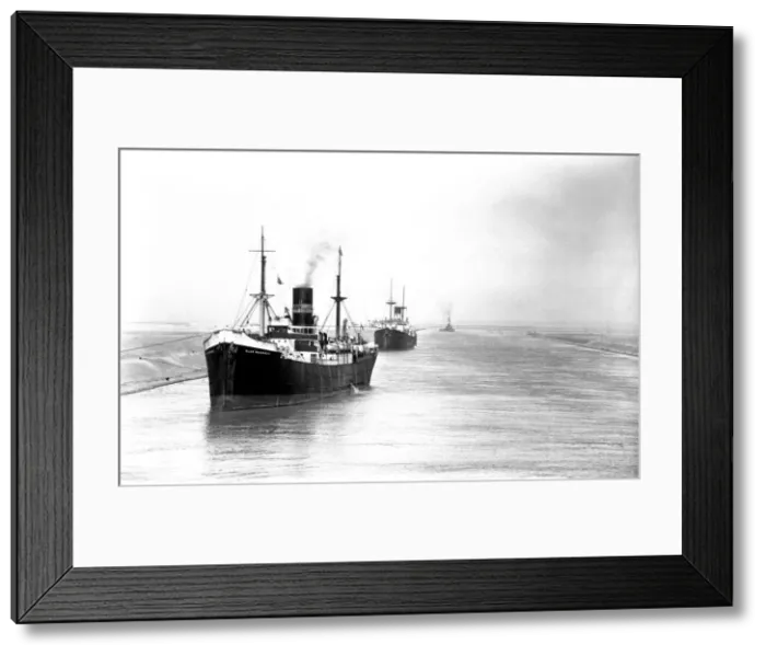 Framed Print : Clan Mackenzie steamship on the Suez Canal, Egypt Framed Print : Clan Mackenzie steamship on the Suez Canal, Egypt