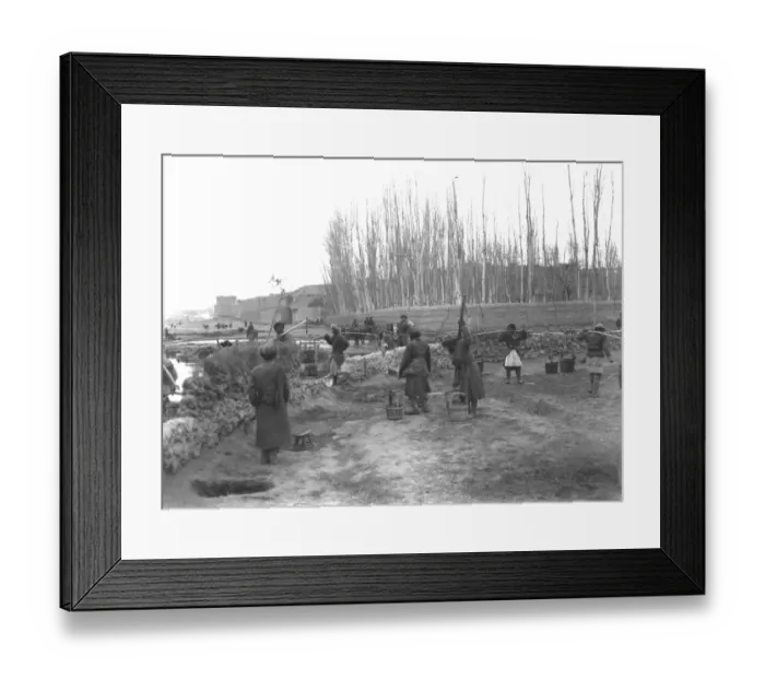 Framed Print : Collecting water in Kashgar, western China Framed Print : Collecting water in Kashgar, western China
