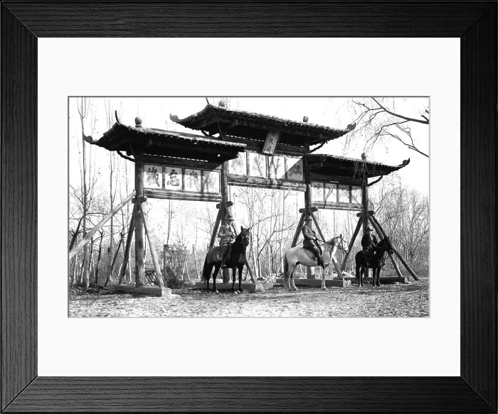 Framed Print : Three men on horseback, Kashgar, western China Framed Print : Three men on horseback, Kashgar, western China