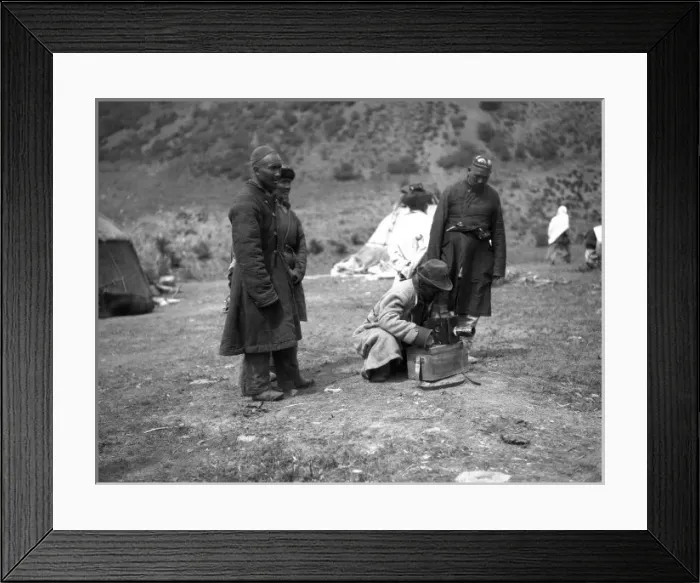 Framed Print : Setting up a camera shot, Kashgar, western China Framed Print : Setting up a camera shot, Kashgar, western China