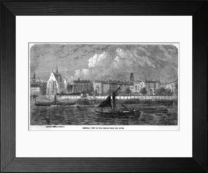 Framed Print : Temple from Thames Framed Print : Temple from Thames