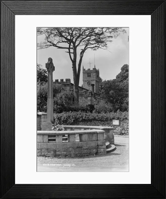 Framed Print : Historic Beetham Church and Cross Framed Print : Historic Beetham Church and Cross