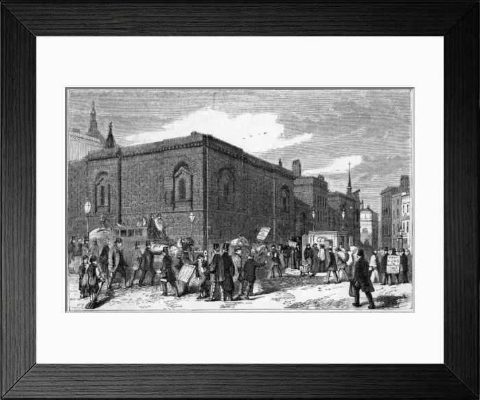 Framed Print : NEWGATE. Newgate Prison in the mid-19th century Framed Print : NEWGATE. Newgate Prison in the mid-19th century