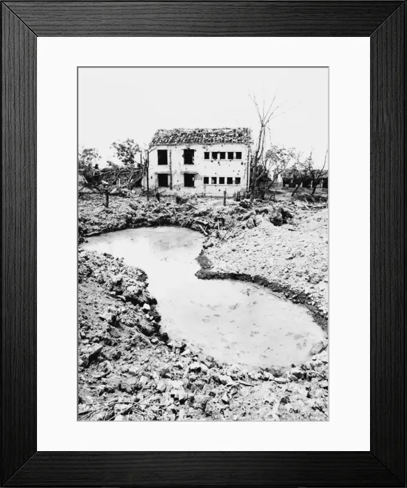 Framed Print : Bomb Damage - Vietnam Framed Print : Bomb Damage - Vietnam