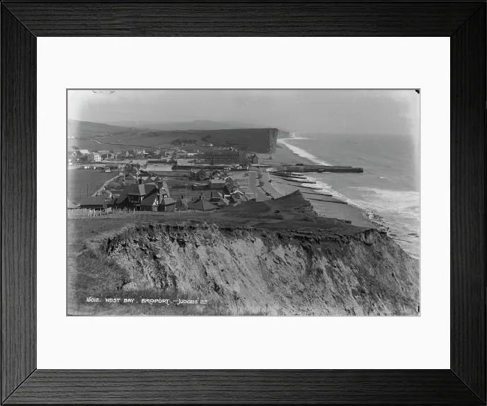 Framed Print : Aerial View of West Bay, Bridport Framed Print : Aerial View of West Bay, Bridport