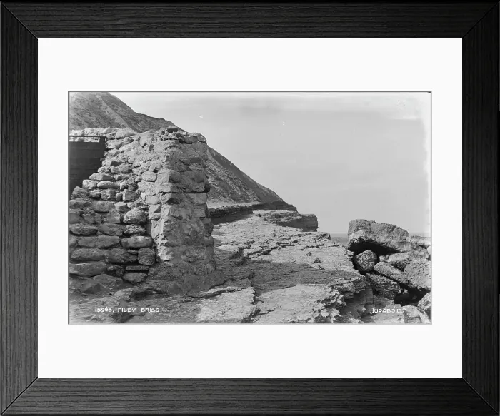Framed Print : Ruins at Filey Brig Framed Print : Ruins at Filey Brig