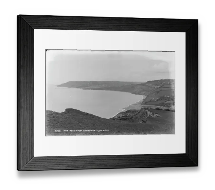 Framed Print : View of Lyme Regis from Charmouth Framed Print : View of Lyme Regis from Charmouth