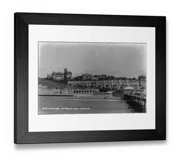 Framed Print : Historic Seaside View of Boscombe Framed Print : Historic Seaside View of Boscombe