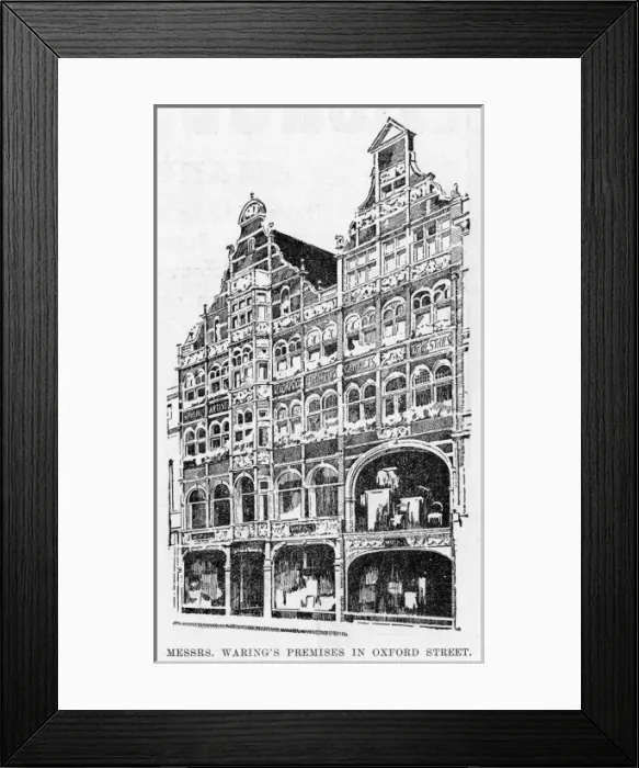 Framed Print : Oxford Street Shops Framed Print : Oxford Street Shops
