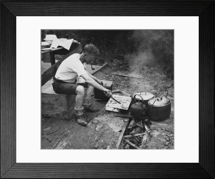 Framed Print : Time for food at Boys Club 1931 Framed Print : Time for food at Boys Club 1931