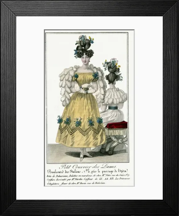 Framed Print : Mid 19th Century Paris fashion Framed Print : Mid 19th Century Paris fashion