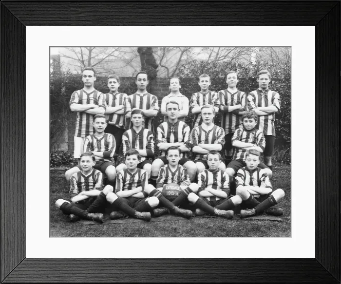 Framed Print : Lyndale Boys Football Club team photo 1913-1914 Framed Print : Lyndale Boys Football Club team photo 1913-1914