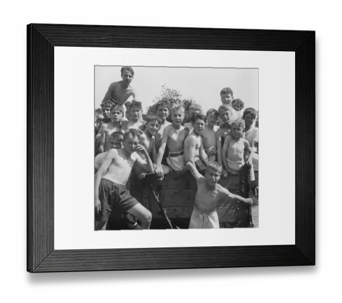 Framed Print : Boys Club informal group photo 1934 Framed Print : Boys Club informal group photo 1934