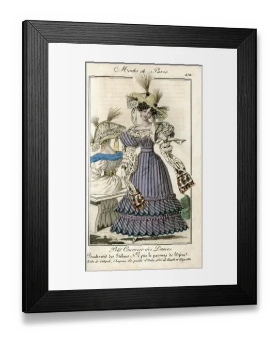 Framed Print : Mid 19th Century Paris fashion Framed Print : Mid 19th Century Paris fashion