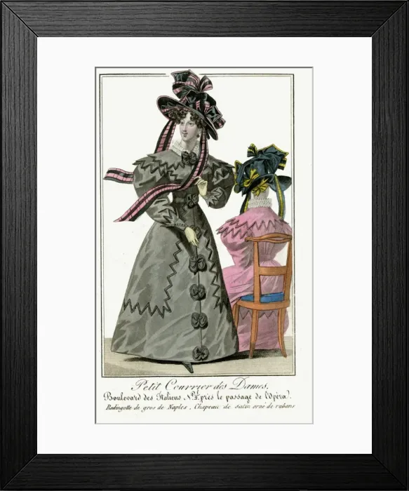 Framed Print : Mid 19th Century Paris fashion Framed Print : Mid 19th Century Paris fashion
