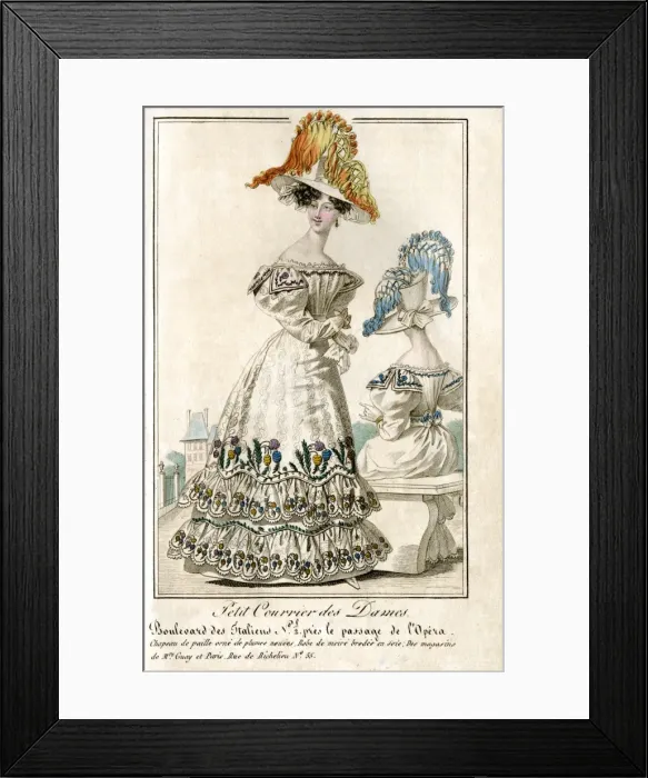 Framed Print : Mid 19th Century Paris fashion Framed Print : Mid 19th Century Paris fashion