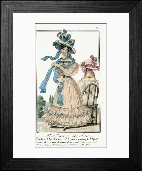 Framed Print : Mid 19th Century Paris fashion Framed Print : Mid 19th Century Paris fashion