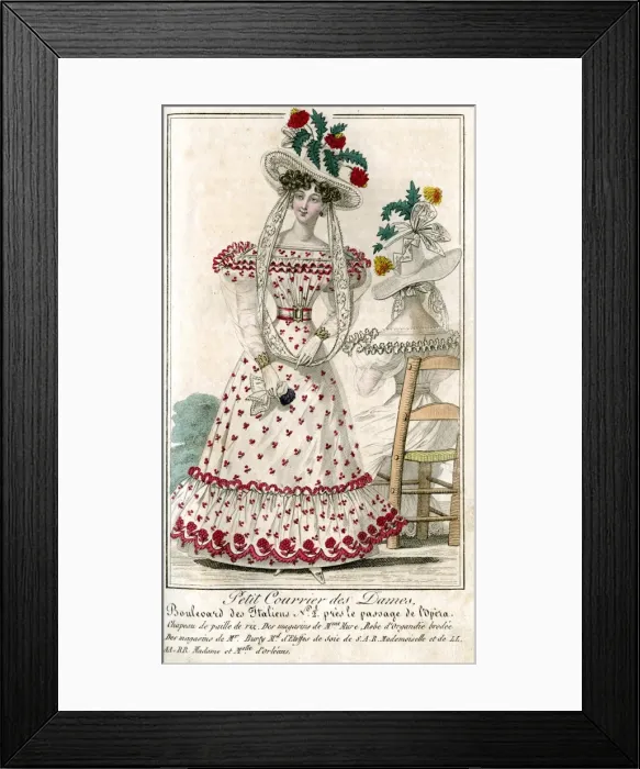Framed Print : Mid 19th Century Paris fashion Framed Print : Mid 19th Century Paris fashion