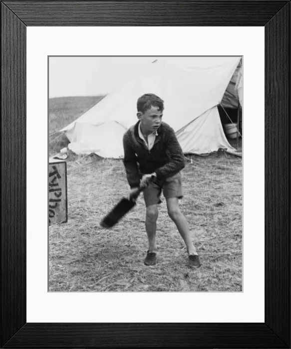 Framed Print : Boys Club game of Cricket 1935 Framed Print : Boys Club game of Cricket 1935