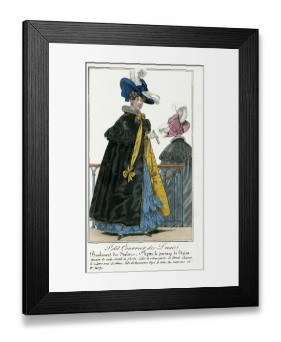 Framed Print : Mid 19th Century Paris fashion Framed Print : Mid 19th Century Paris fashion