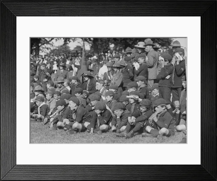 Framed Print : Wolf Cub Scout gathering at Hyde Park Framed Print : Wolf Cub Scout gathering at Hyde Park