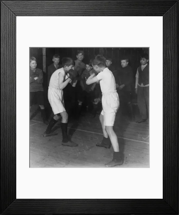 Framed Print : Boys club boxing match, March 1929 Framed Print : Boys club boxing match, March 1929
