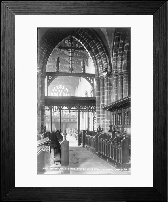 Framed Print : Interior of Chesterfield Parish Church Framed Print : Interior of Chesterfield Parish Church