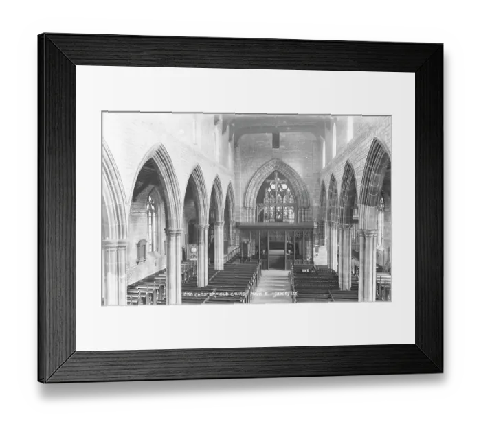 Framed Print : Interior of Chesterfield Church Framed Print : Interior of Chesterfield Church