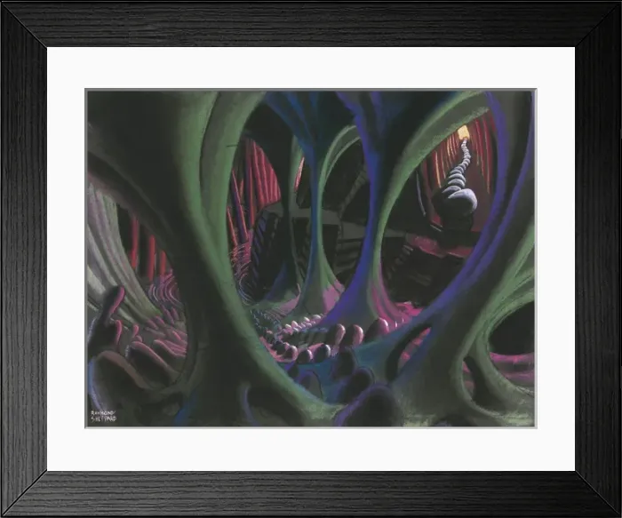 Framed Print : Throat by Raymond Sheppard - an abstract, fantastical depiction Framed Print : Throat by Raymond Sheppard - an abstract, fantastical depiction