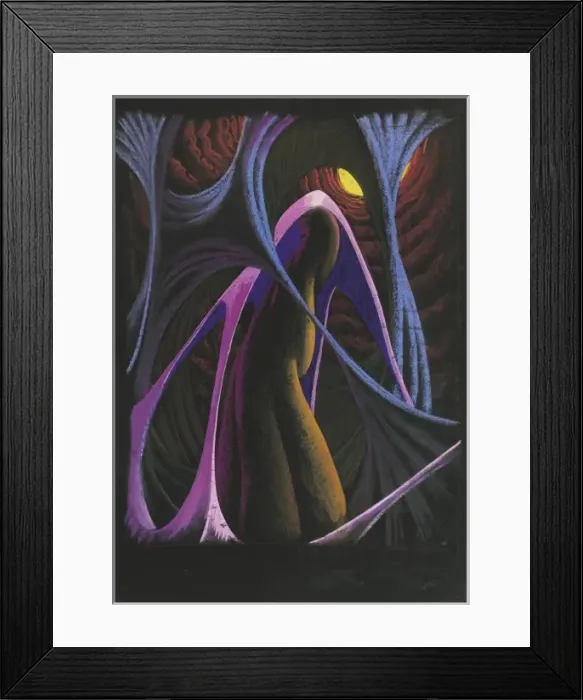 Framed Print : Birth. Abstract in pastel, entitled Birth Framed Print : Birth. Abstract in pastel, entitled Birth