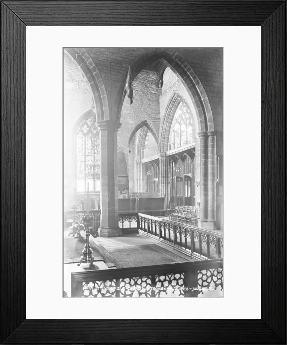 Framed Print : Interior of Chesterfield Church - Transcept Arches Framed Print : Interior of Chesterfield Church - Transcept Arches