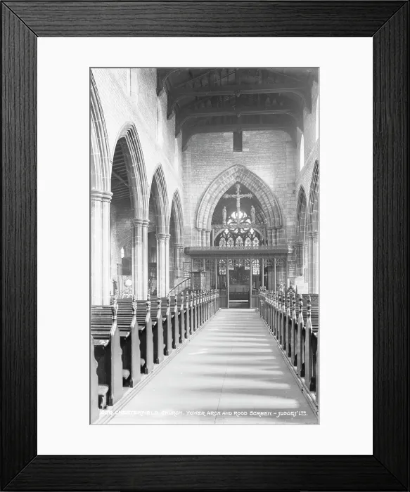 Framed Print : Interior of Chesterfield Church Framed Print : Interior of Chesterfield Church