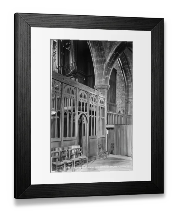 Framed Print : Interior of Chesterfield Church with 15th Century Screen Framed Print : Interior of Chesterfield Church with 15th Century Screen