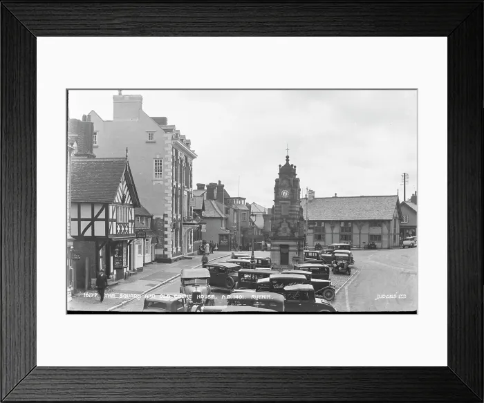 Framed Print : The Square and Old Court House, Ruthin Framed Print : The Square and Old Court House, Ruthin