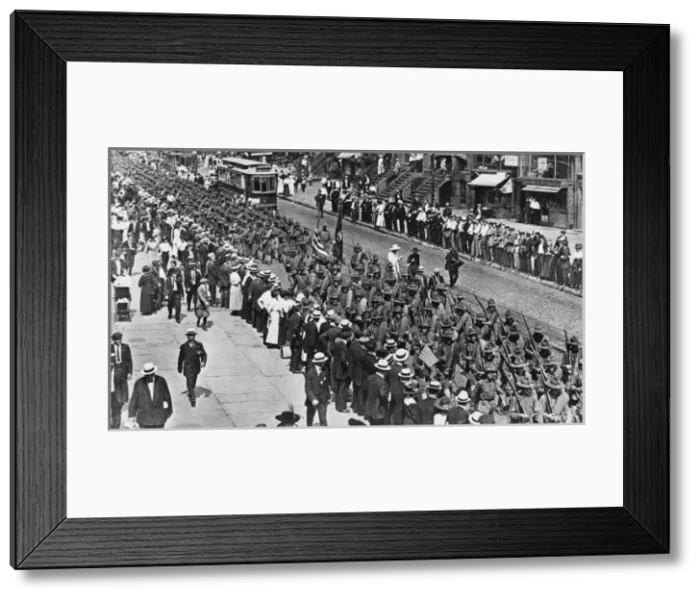 Framed Print : Marching to US training camp Framed Print : Marching to US training camp