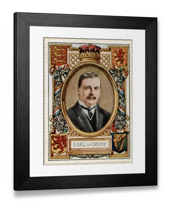 Framed Print : Earl of Derby / Stamp Framed Print : Earl of Derby / Stamp