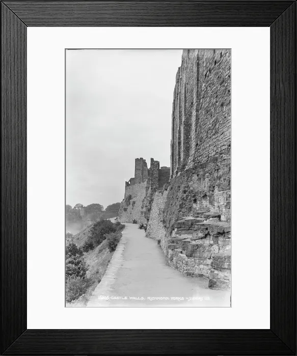 Framed Print : Castle Walls in Richmond Framed Print : Castle Walls in Richmond