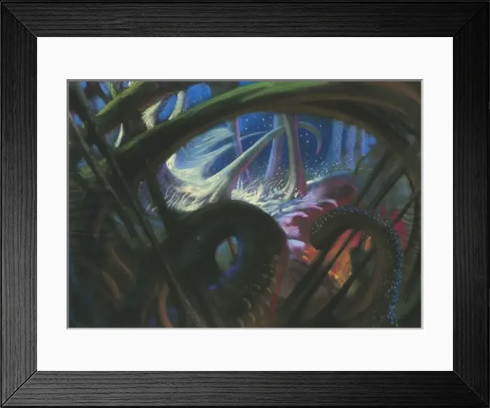 Framed Print : Tentacles by Raymond Sheppard. An abstract fantasy painting featuring tentacle-like Framed Print : Tentacles by Raymond Sheppard. An abstract fantasy painting featuring tentacle-like