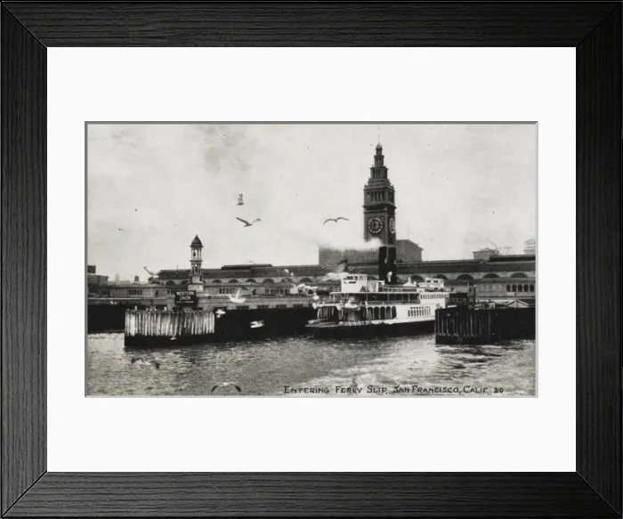 Framed Print : San Francisco - Ferryboat entering the Ferry Slip Framed Print : San Francisco - Ferryboat entering the Ferry Slip